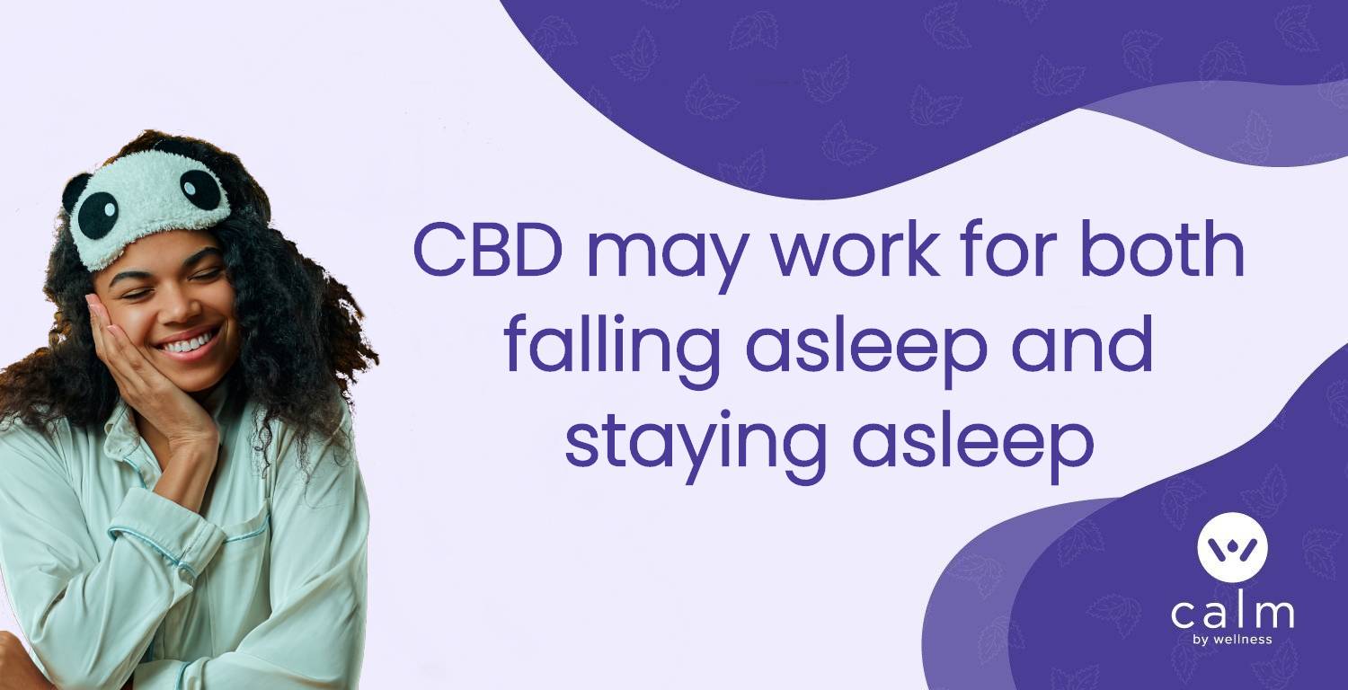 woman taking CBD to stay asleep